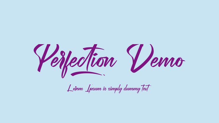 Perfection Demo Font