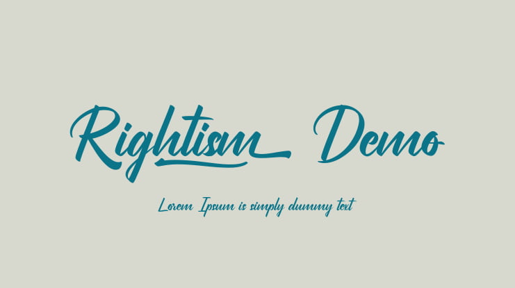 Rightism Demo Font