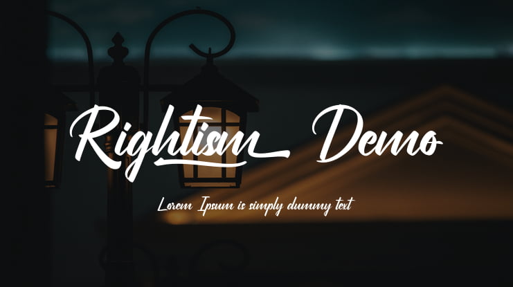Rightism Demo Font