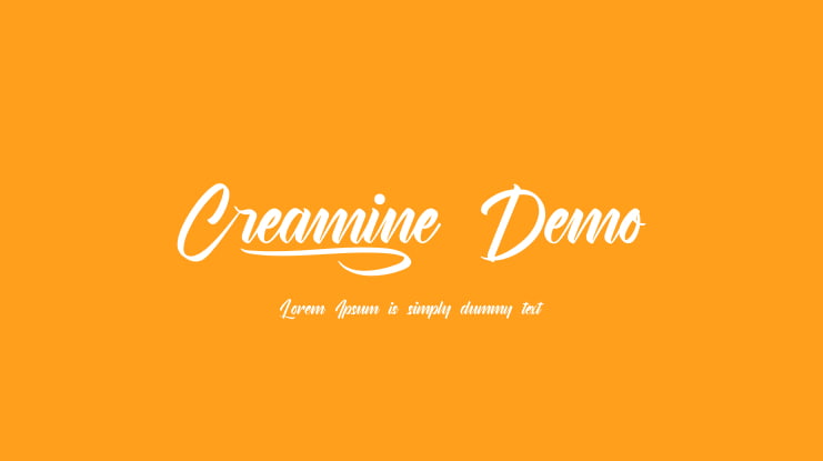 Creamine Demo Font