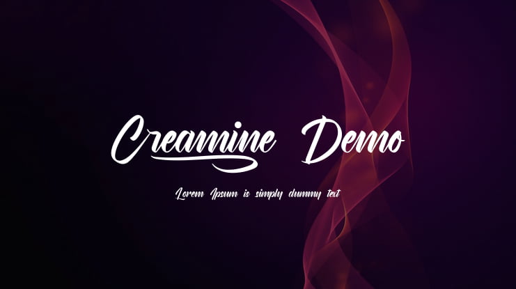 Creamine Demo Font