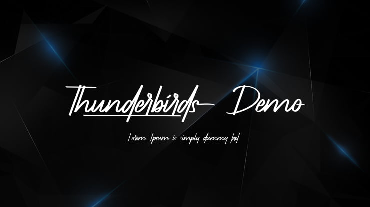 Thunderbirds Demo Font