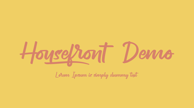 Housefront Demo Font