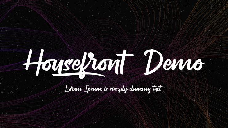 Housefront Demo Font
