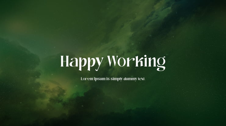 Happy Working Font