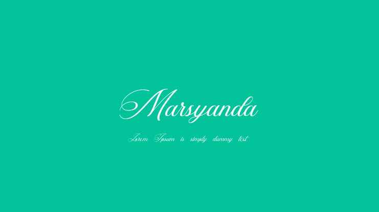 Marsyanda Font