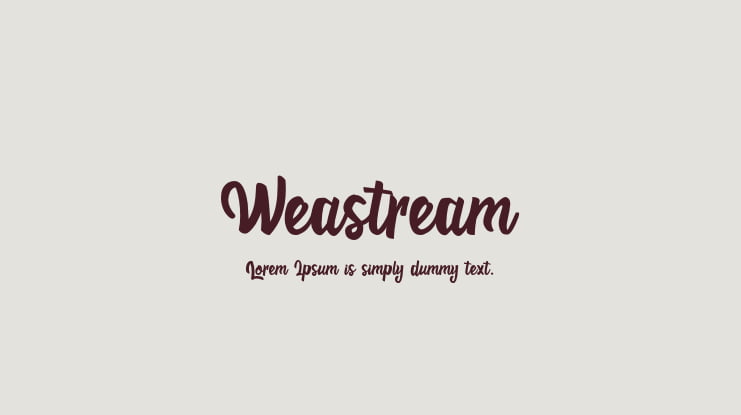 Weastream Font