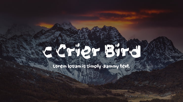c Crier Bird Font