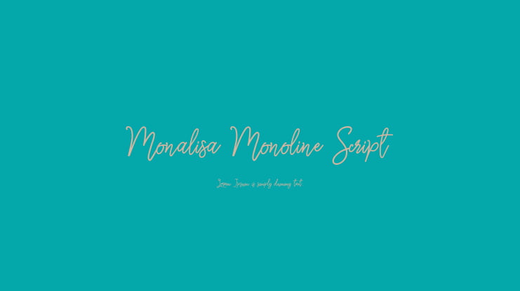 Monalisa Monoline Script Font Family