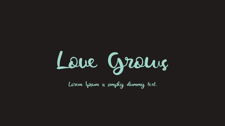 Love Grows Font