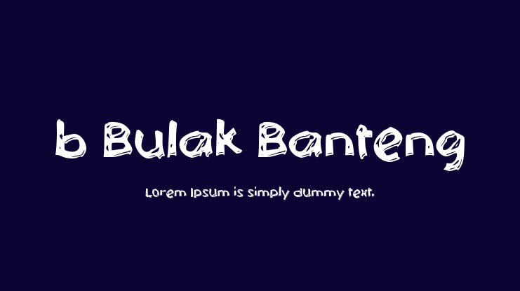 b Bulak Banteng Font