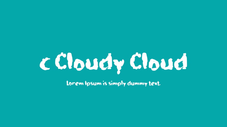 c Cloudy Cloud Font