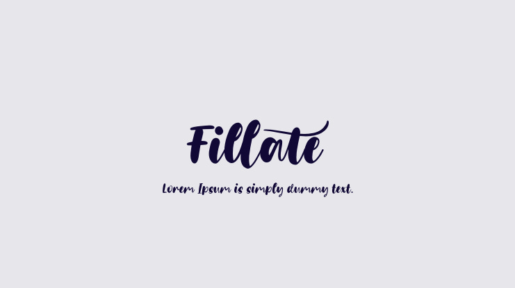 Fillate Font Family