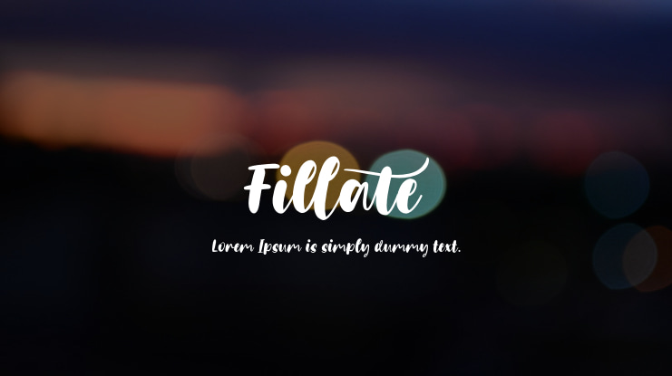 Fillate Font Family