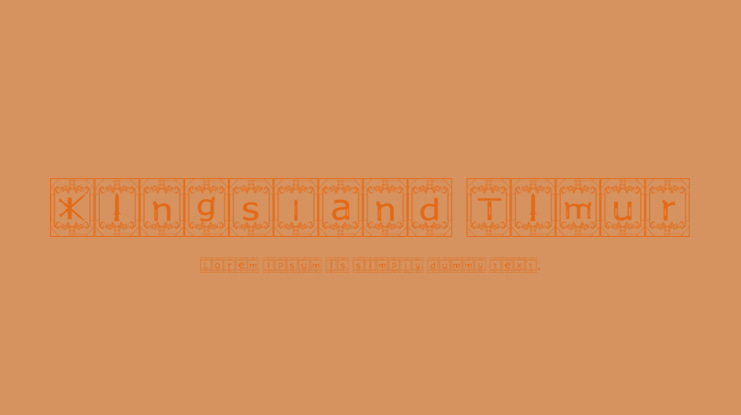 Kingsland Timur Font