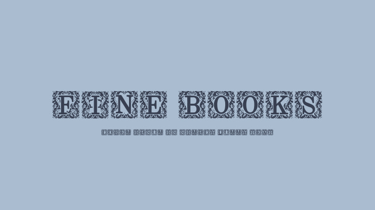 Fine Books Font