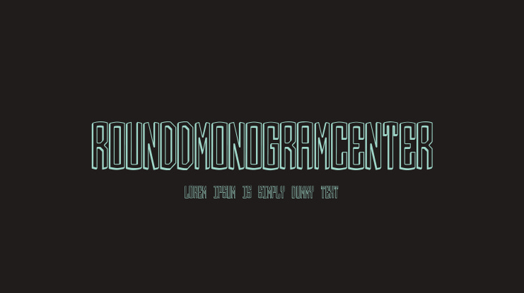 Round_3D_Monogram_Center Font Family