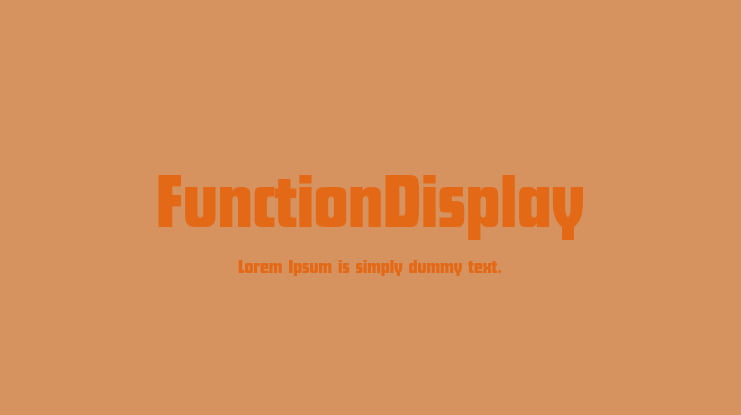 FunctionDisplay Font