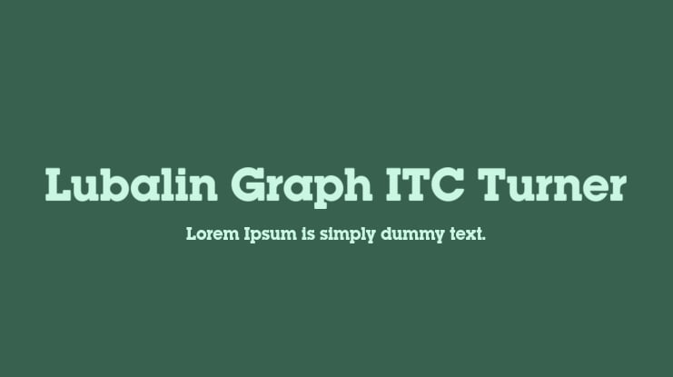 Lubalin Graph ITC Turner Font