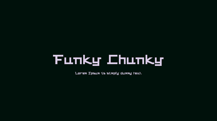 Funky Chunky Font