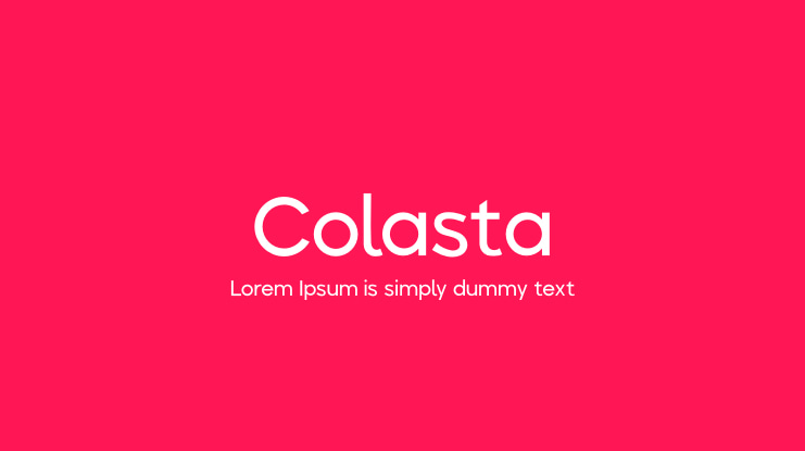 Colasta Font Family