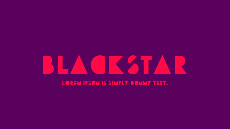 blackstar Font