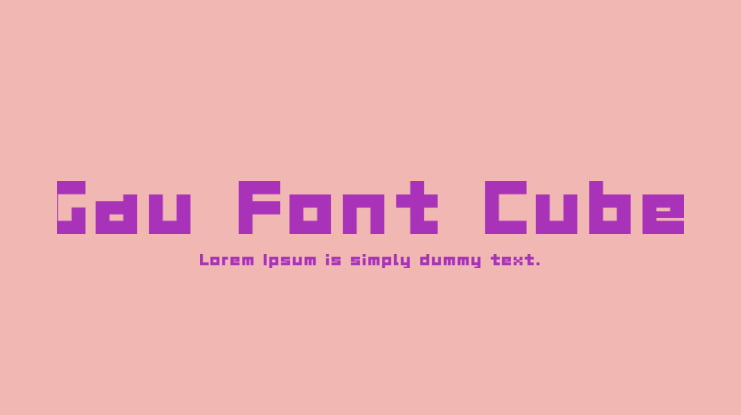 Gau Font Cube