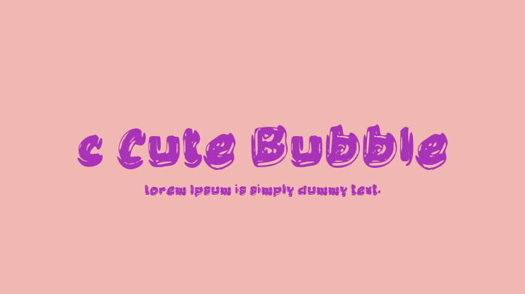 c Cute Bubble Font