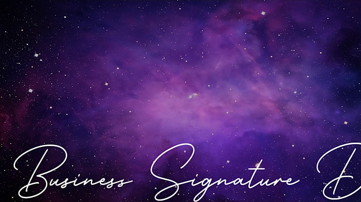 Business Signature D Font
