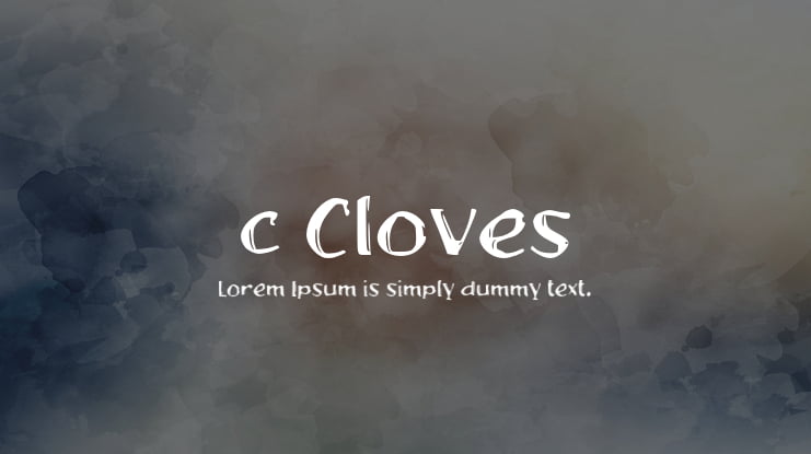 c Cloves Font