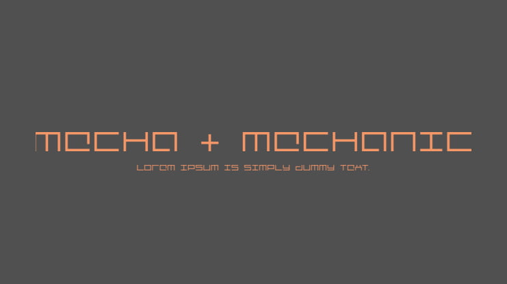 Mecha + Mechanic Font Family