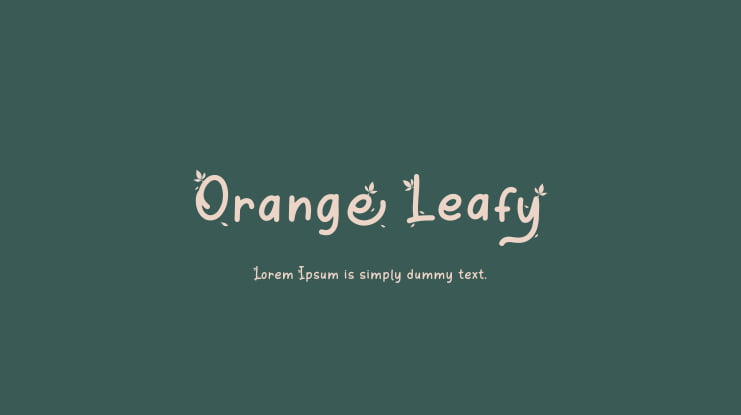 Orange Leafy Font