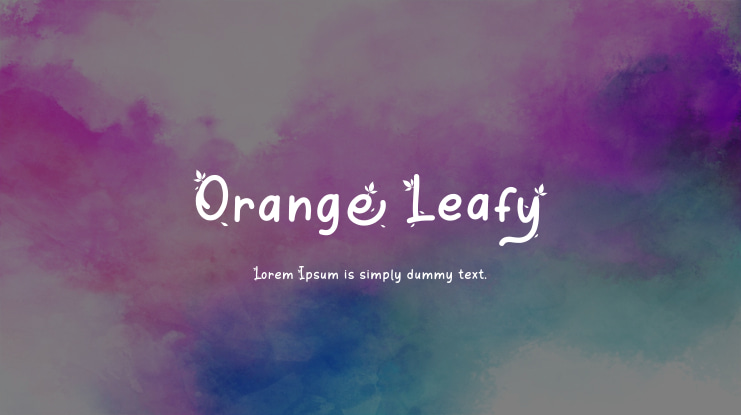 Orange Leafy Font