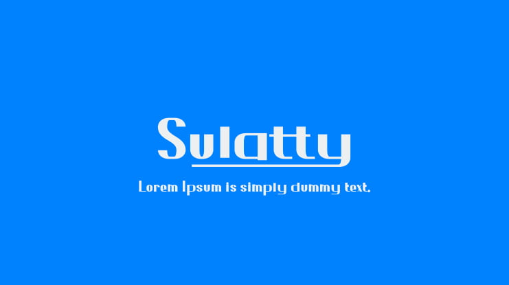 Sulatty Font