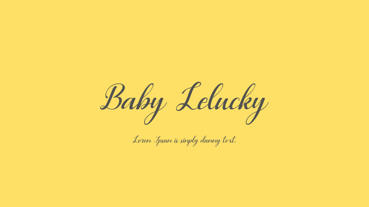 Baby Lelucky Font