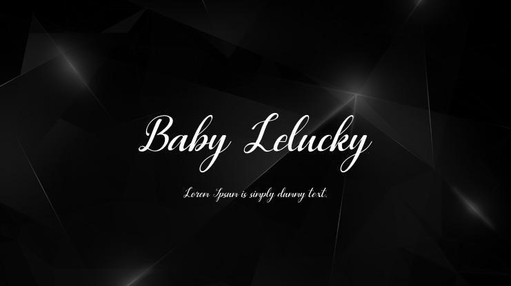Baby Lelucky Font