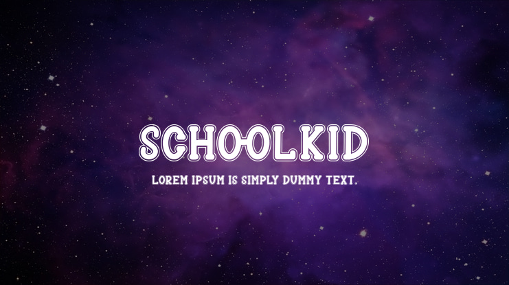 Schoolkid Font