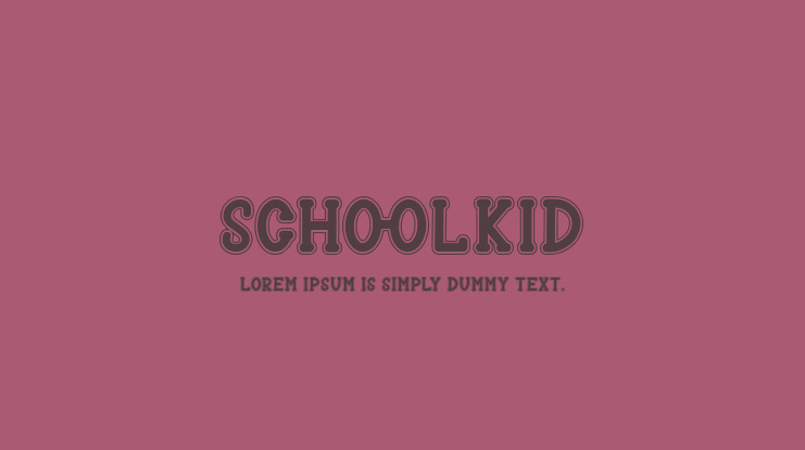Schoolkid Font