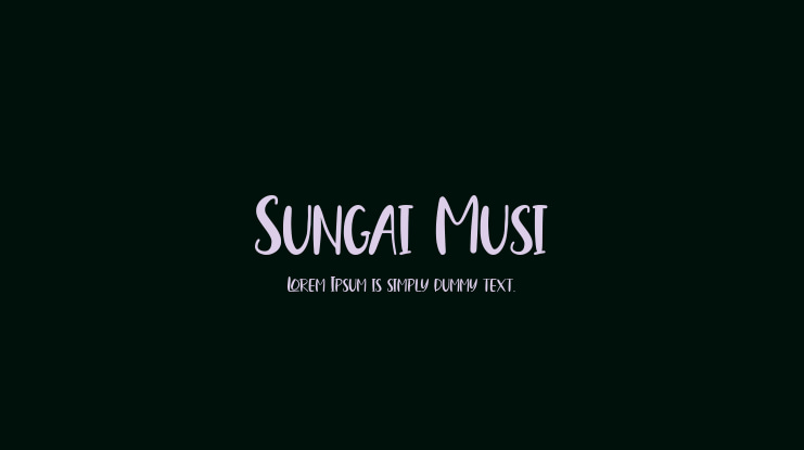 Sungai Musi Font