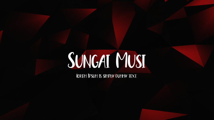 Sungai Musi Font
