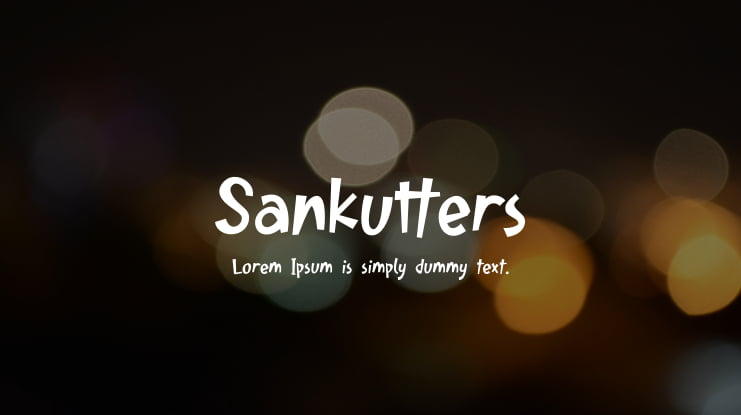 Sankutters Font