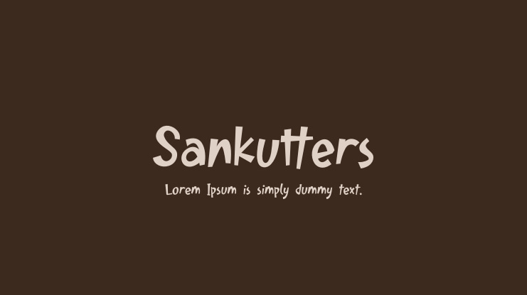 Sankutters Font