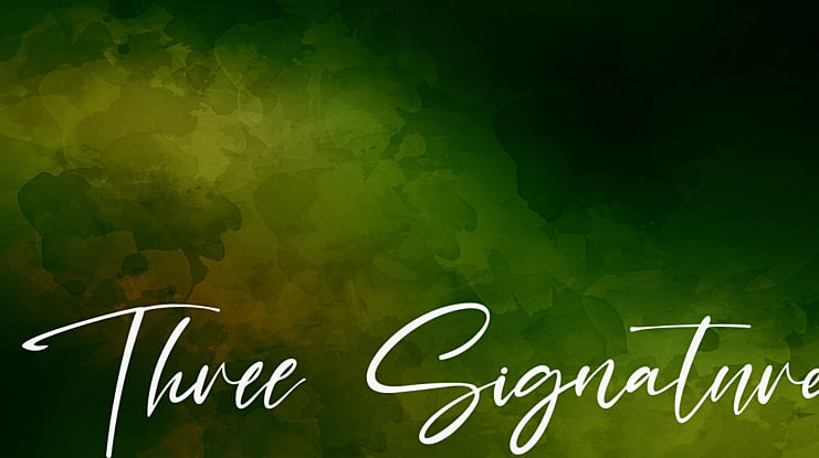Three Signature Font