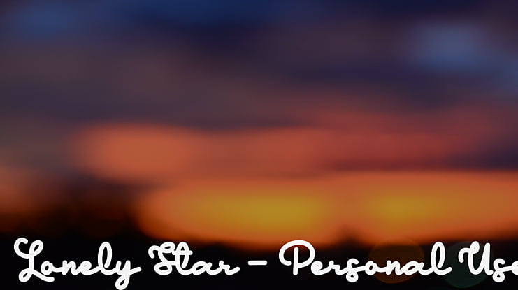 Lonely Star - Personal Use Font