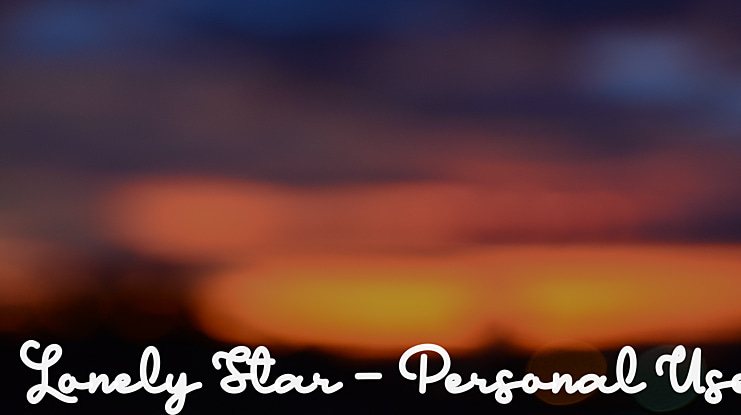 Lonely Star - Personal Use Font