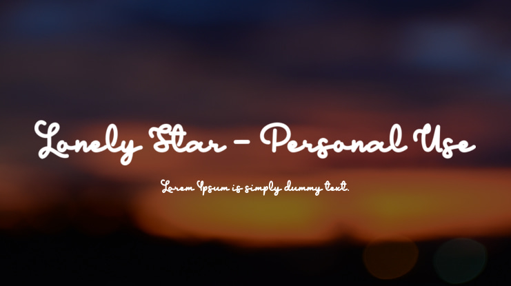 Lonely Star - Personal Use Font