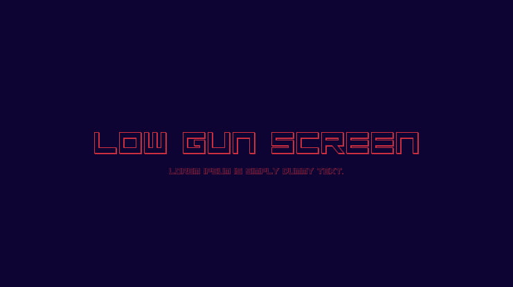 Low Gun Screen Font Family