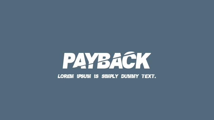 PaybAck Font