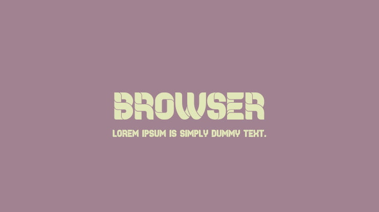 Browser Font Family