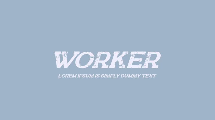 WORKER Font